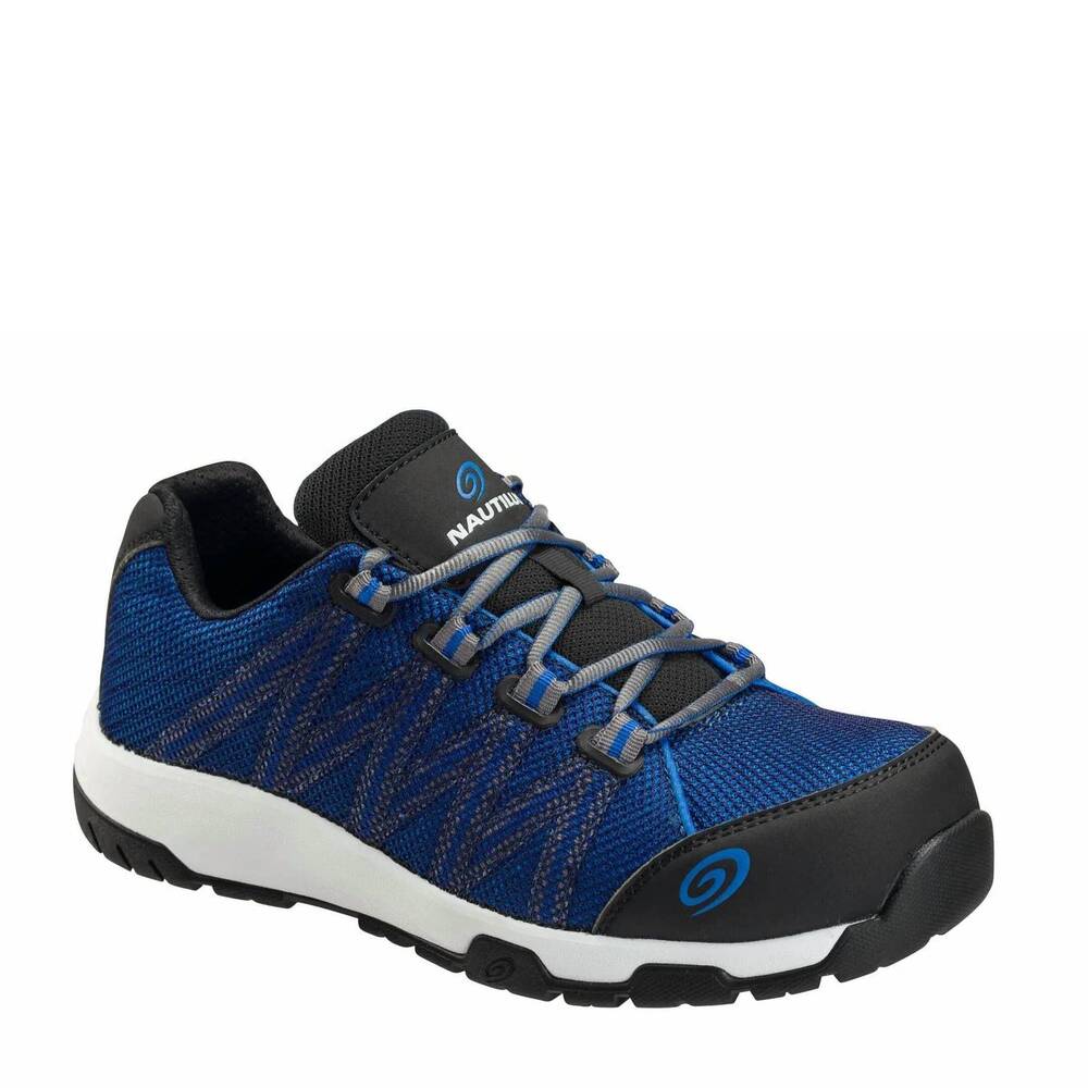 NEW NAUTILUS men's accelerator carbon toe esd work shoe in blue/black